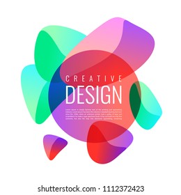 Abstract 3D mixing of colors and lines in a beautiful combination. Modern vector template for design of posters and much more.