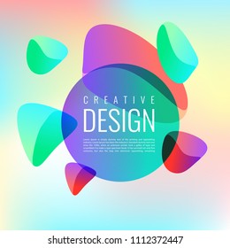 Abstract 3D mixing of colors and lines in a beautiful combination. Modern vector template for design of posters and much more.