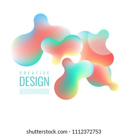 Abstract 3D mixing of colors and lines in a beautiful combination. Modern vector template for design of posters and much more.