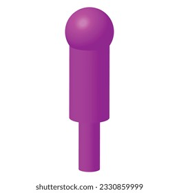 Abstract 3d model of a mike, 3d icon vector art illustration