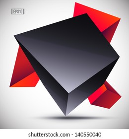 Abstract 3d modern background. Futuristic concept structure