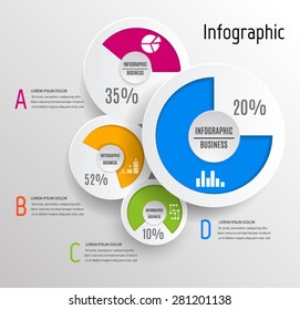 Abstract 3D Modern digital template vector  banner infographics.
