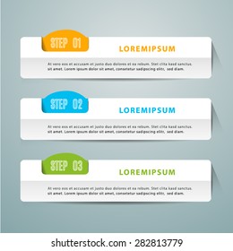 Abstract 3D Modern digital template vector  banner infographics.