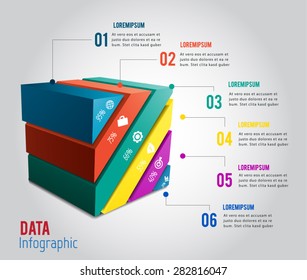 Abstract 3D Modern digital template vector  banner infographics.