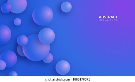 Abstract 3d modern round circle background. blue geometric banner. vector art illustration 