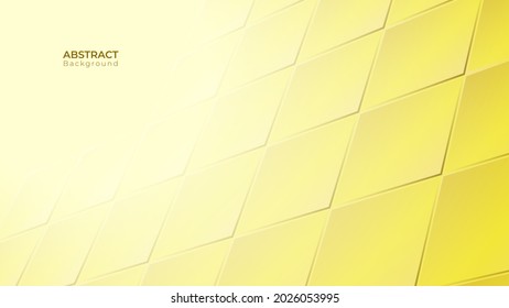Abstract 3d modern square background. Yellow geometric pattern texture. vector art illustration