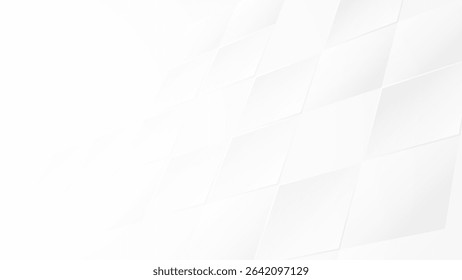 Abstract 3d modern square background. White and grey geometric pattern texture. vector art illustration