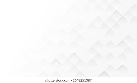 Abstractas fondo cuadrado moderno en 3D. Textura de patrón geométrico blanco y gris. ilustración de Arte vectorial