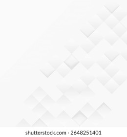 Abstractas fondo cuadrado moderno en 3D. Textura de patrón geométrico blanco y gris. ilustración de Arte vectorial