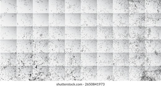 Abstract 3d modern square background. White and grey geometric pattern texture. vector
