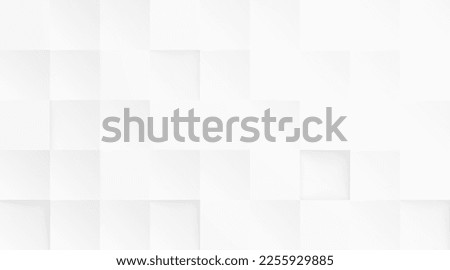 Abstract 3d modern square background. White and grey geometric pattern texture. vector art illustration
