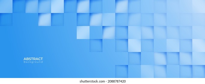 Abstract 3d modern square banner background. Geometric pattern texture. vector art illustration 