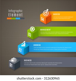 Abstract 3D Modern template vector  banner infographics.Business Concept