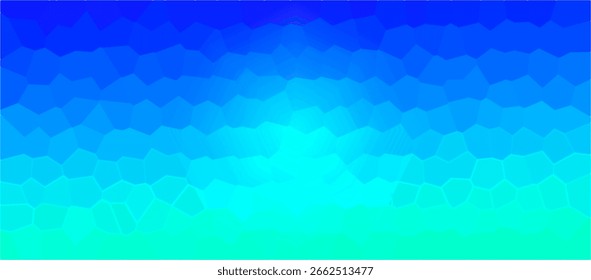 Abstractas fondo de mosaico 3D con suave degradado de azul a verde azulado, diseño moderno y limpio, estética vibrante, fresca y premium.