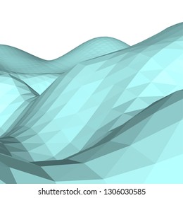 Abstract 3d mountains