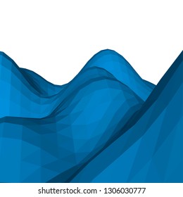 Abstract 3d mountains