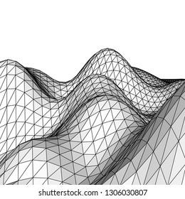 Abstract 3d mountains