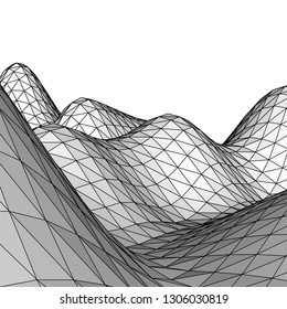 Abstract 3d mountains