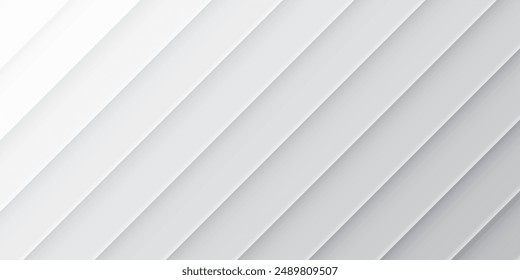 Abstractas capas oblicuas 3d de papel blanco ilustración gráfica de borde.