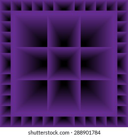 Abstract 3d optical illusion geometric background in purple color