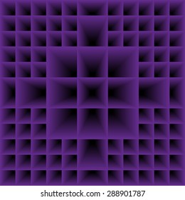 Abstract 3d optical illusion geometric background in purple color