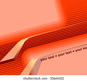 Abstract 3D Orange Background