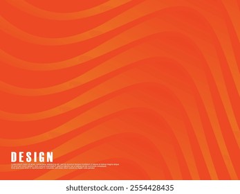 Abstract 3d orange background. Dynamic sound waves. Design elements. Vector illustration. Luxury background for posters, placards, brochures, banners, headers, covers, etc.