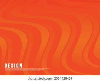 Abstract 3d orange background. Dynamic sound waves. Design elements. Vector illustration. Luxury background for posters, placards, brochures, banners, headers, covers, etc.