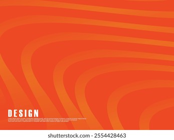 Abstract 3d orange background. Dynamic sound waves. Design elements. Vector illustration. Luxury background for posters, placards, brochures, banners, headers, covers, etc.
