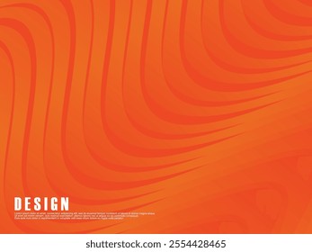 Abstract 3d orange background. Dynamic sound waves. Design elements. Vector illustration. Luxury background for posters, placards, brochures, banners, headers, covers, etc.