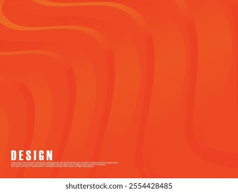 Abstract 3d orange background. Dynamic sound waves. Design elements. Vector illustration. Luxury background for posters, placards, brochures, banners, headers, covers, etc.