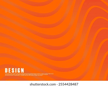 Abstract 3d orange background. Dynamic sound waves. Design elements. Vector illustration. Luxury background for posters, placards, brochures, banners, headers, covers, etc.