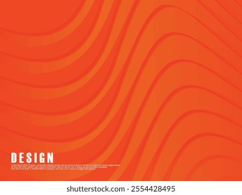 Abstract 3d orange background. Dynamic sound waves. Design elements. Vector illustration. Luxury background for posters, placards, brochures, banners, headers, covers, etc.