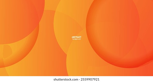 Abstract 3D orange circle background with simple design. Dynamic shape pattern background. Vector Eps10