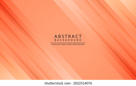 Abstract 3D orange geometric background overlap layers on bright space with diagonal shapes decoration. Modern template element future style concept for flyer, card, cover, brochure, or landing page