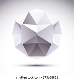Resumen de objeto poligonal de origami 3D, elemento de diseño geométrico vectorial, pasos claros 8.