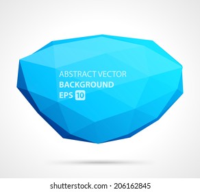 Abstract 3d origami polygonal shape vector design element 