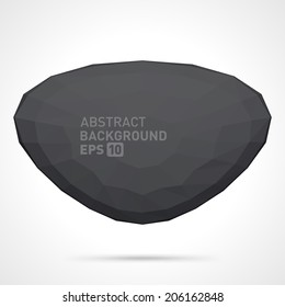 Abstract 3d origami polygonal shape vector design element 