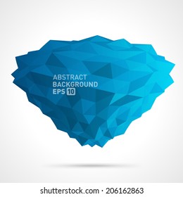 Abstract 3d origami polygonal shape vector design element 