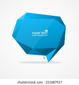Abstract 3d origami polygonal shape vector design element