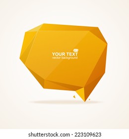 Abstract 3d origami polygonal shape vector design element