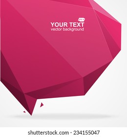 Abstract 3d origami polygonal shape vector design element