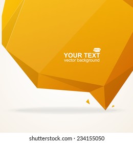 Abstract 3d origami polygonal shape vector design element