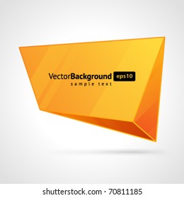 Abstract 3d origami speech bubble vector background