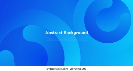 Abstract 3D overlap circle blue background. Colorful bright concept design simple pattern. Eps10 vector