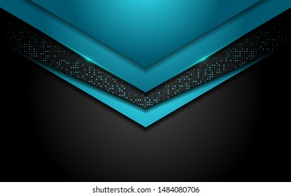 Abstract 3D overlap layer background with blue lines shape. modern elegant background