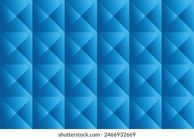 Abstract 3d panoramic web background blue squares like diamonds - Vector illustration.
