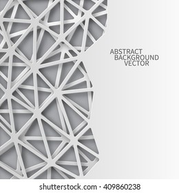 Abstract 3D Paper background with a place for an inscription. Vector