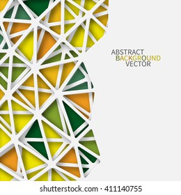  Abstract 3D Paper background with a place for an inscription. Vector. 