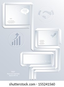Abstract 3d paper brochure design. Vector eps10.
